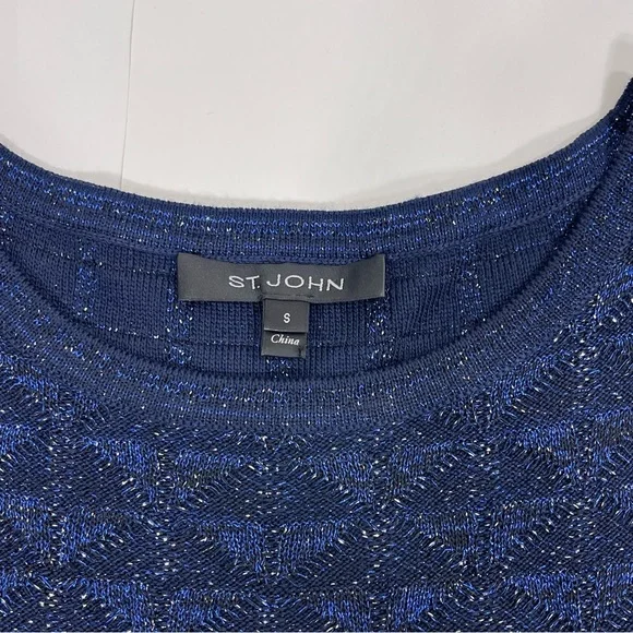 St. John Metallic Diamond Lace Knit Cardigan and Tank Top Set… - Picture 9 of 16